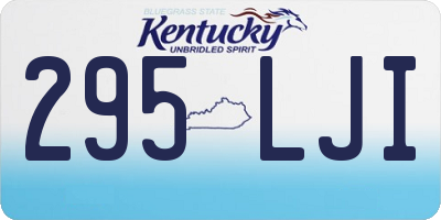 KY license plate 295LJI