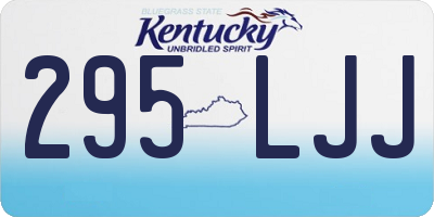 KY license plate 295LJJ