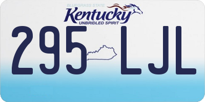 KY license plate 295LJL