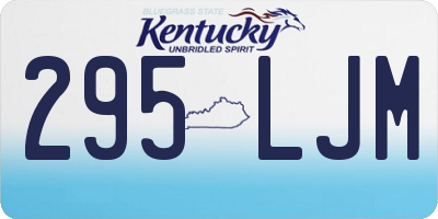 KY license plate 295LJM