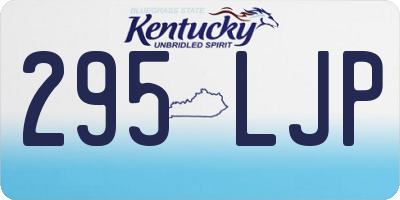 KY license plate 295LJP