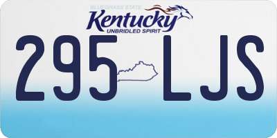 KY license plate 295LJS