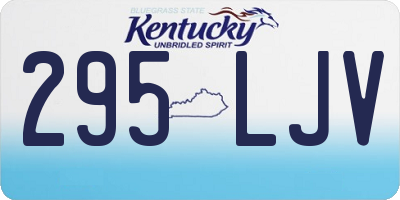 KY license plate 295LJV