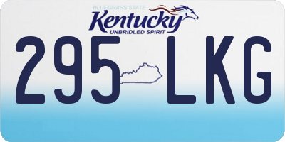 KY license plate 295LKG