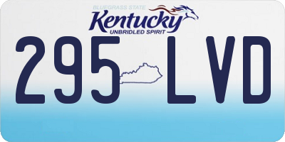 KY license plate 295LVD