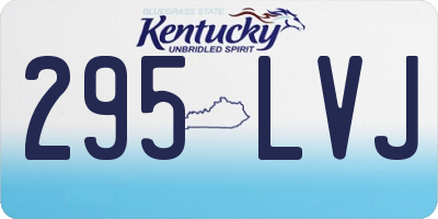 KY license plate 295LVJ