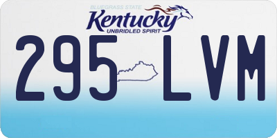 KY license plate 295LVM