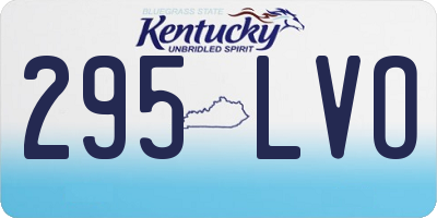 KY license plate 295LVO
