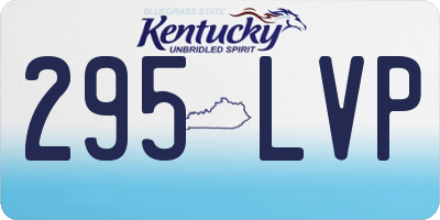 KY license plate 295LVP