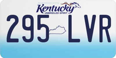 KY license plate 295LVR