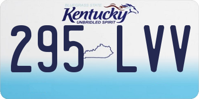 KY license plate 295LVV
