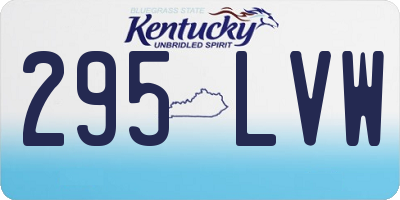KY license plate 295LVW