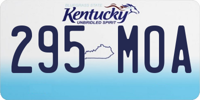 KY license plate 295MOA