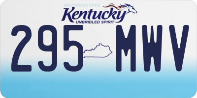 KY license plate 295MWV