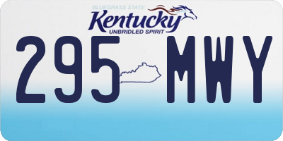 KY license plate 295MWY