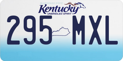 KY license plate 295MXL