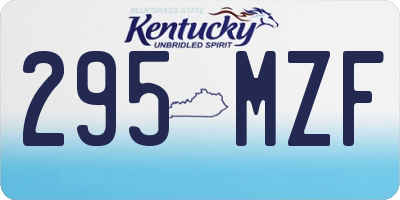 KY license plate 295MZF