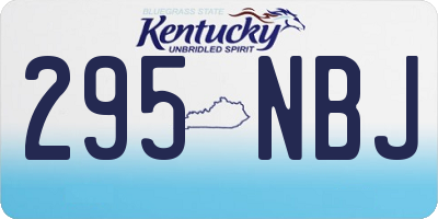 KY license plate 295NBJ