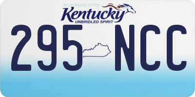 KY license plate 295NCC