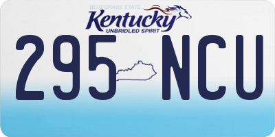 KY license plate 295NCU
