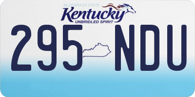 KY license plate 295NDU