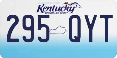 KY license plate 295QYT