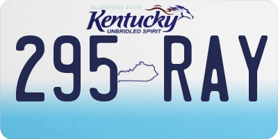 KY license plate 295RAY