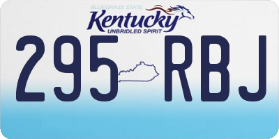 KY license plate 295RBJ