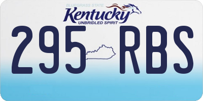 KY license plate 295RBS