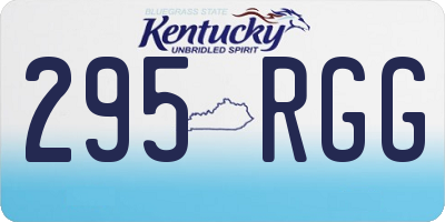 KY license plate 295RGG