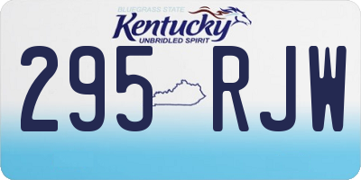 KY license plate 295RJW