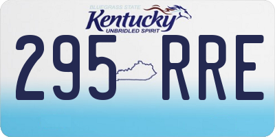KY license plate 295RRE