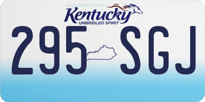 KY license plate 295SGJ
