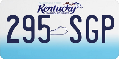 KY license plate 295SGP