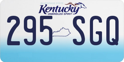 KY license plate 295SGQ