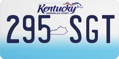 KY license plate 295SGT