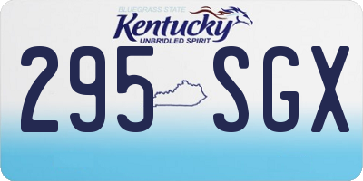 KY license plate 295SGX