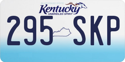 KY license plate 295SKP