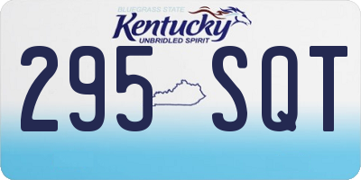 KY license plate 295SQT