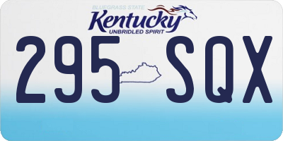 KY license plate 295SQX