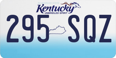 KY license plate 295SQZ
