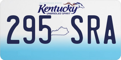 KY license plate 295SRA
