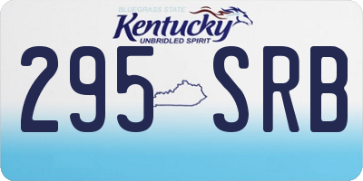 KY license plate 295SRB