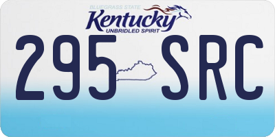KY license plate 295SRC