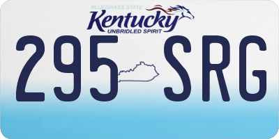 KY license plate 295SRG