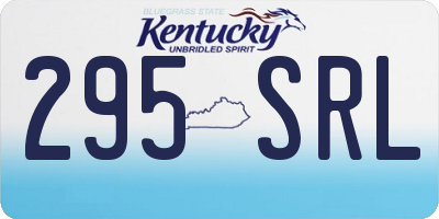 KY license plate 295SRL