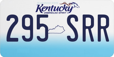 KY license plate 295SRR