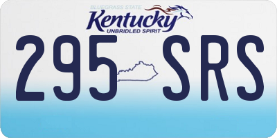 KY license plate 295SRS