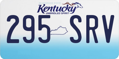 KY license plate 295SRV
