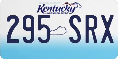 KY license plate 295SRX